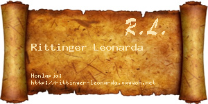 Rittinger Leonarda névjegykártya